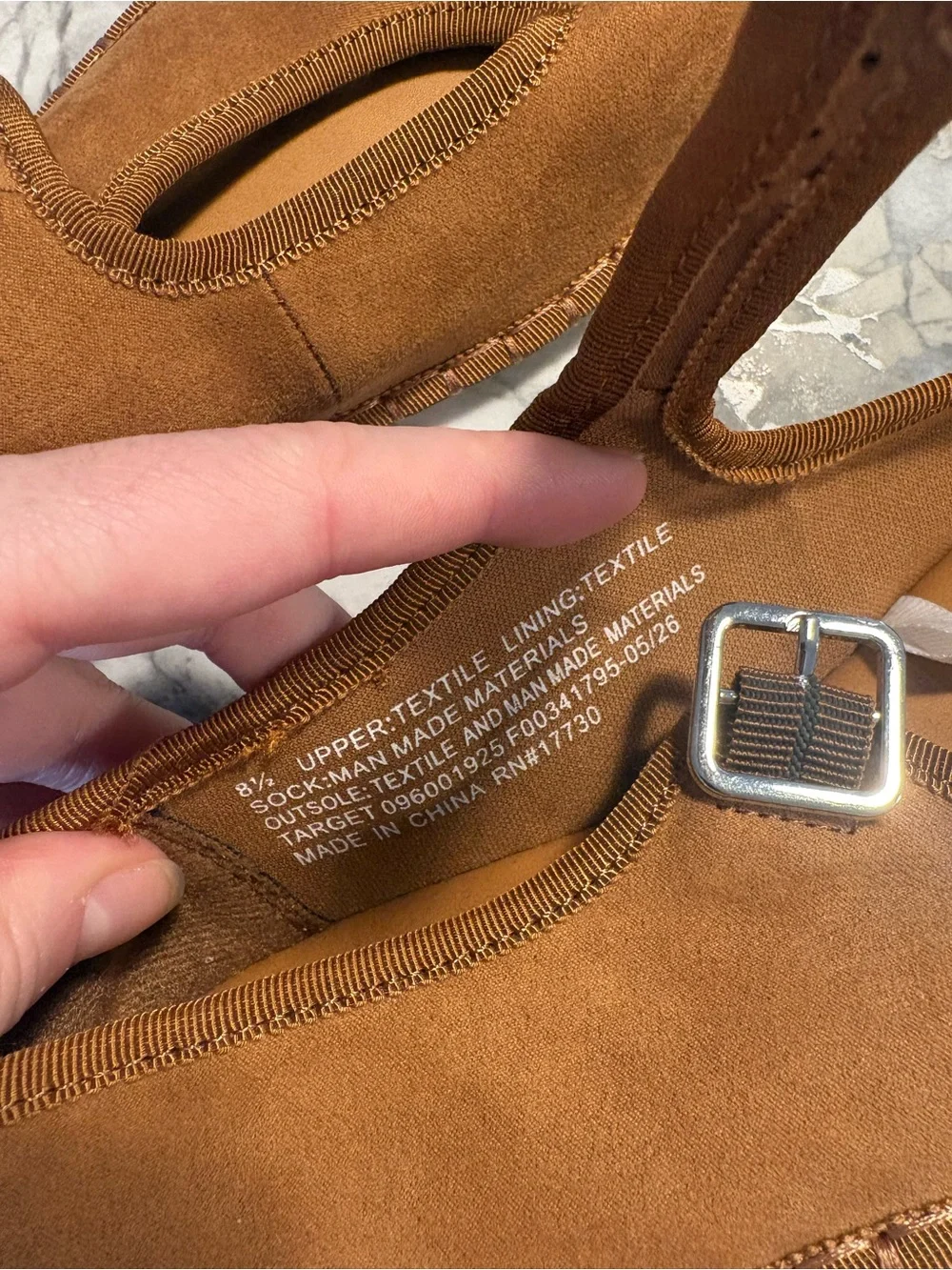 New Target Women's Suede Mary Jane Flats in Brown